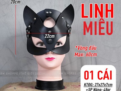 Mặt nạ đai da mèo đen - thỏ Bunny sexy MATNA-103